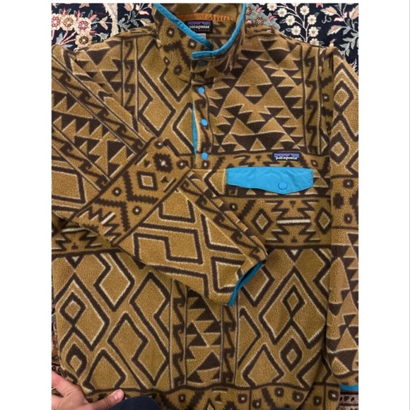 Vintage 2000’s Patagonia Synchilla Snap-T - Abstract Yellow Design - Picture 4 of 9